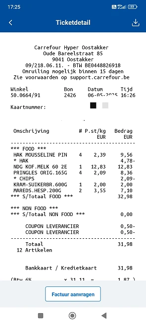 Carrefour hyper: rozijnenbrood voor €2 en Pringles 2e -50%