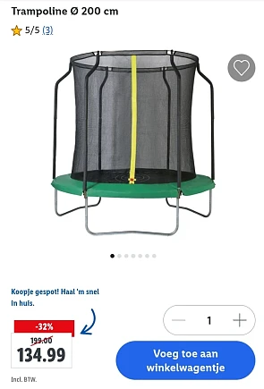 Playtive trampolines in promotie bij Lidl