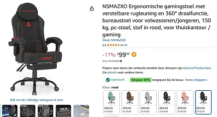 bureaustoel bij amazon