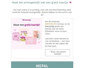 Gratis moederdagkaartje dankzij Mepal