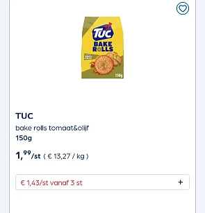 Tuc bake rolls