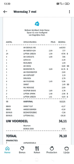 €36,11 korting bij ah
