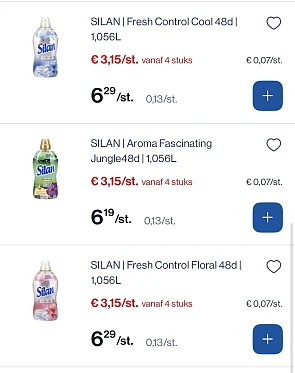 Verschillende Silan producten -50%