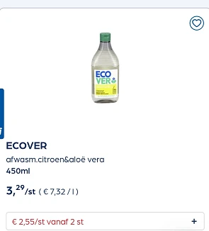 Ecover afwasm.citroen&aloë vera 450ml