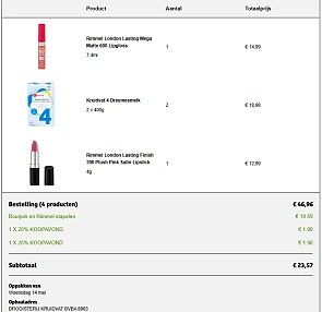 -50% bij Kruidvat ✨ Rimmel London & Baby melkpoeder