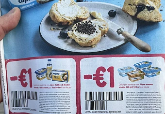Alpro boter bonnen in Libelle
