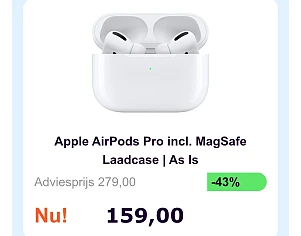 Apple airpods pro incl case om op te laden