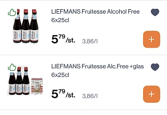 Liefmans fruitesse 0,0% 25% goedkoper