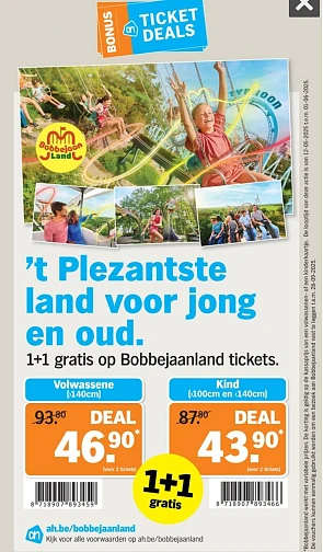 Bobbejaanland 1+1 Albert Heijn