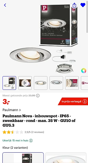 Inbouwspot Paulmann Nova