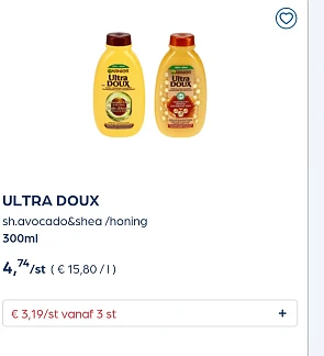 Ultra doux shampoo en conditioner goedkoper