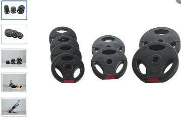 Set halterschijven, 20 kg CRIVIT voor 17,99 euro