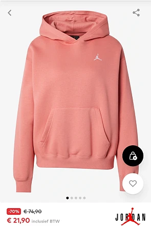 Jordan sweatshirt 'BRKLN FLC' in framboos enkel maat XL -70% op aboutyou.be