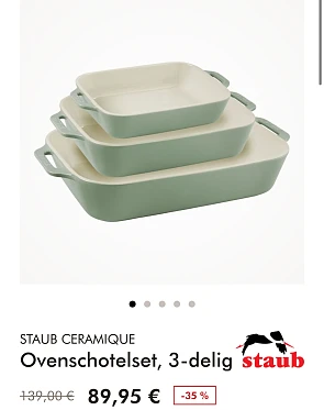 Bakpannenset en ovenschotels
