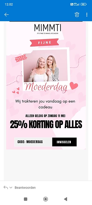 mimmti: -25% op alles