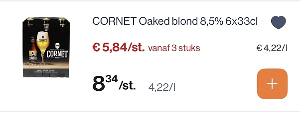 Cornet oaked blond 8,5% 6x33 cl