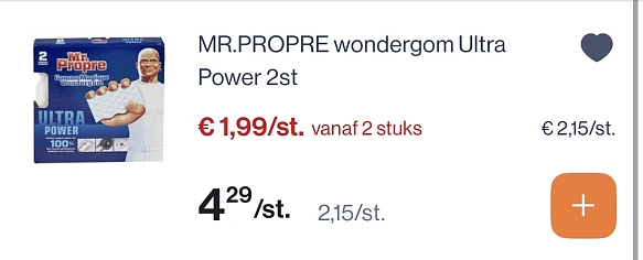 Mr propre wondergom ultra power 2 st -50%