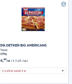 Dr.Oetker big americans goedkoper