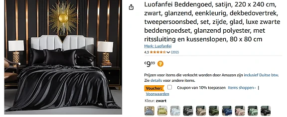 satijn dekbedovertrek