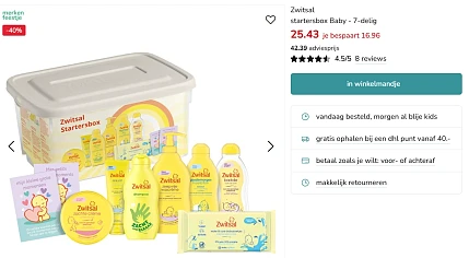 -40% 👶 Zwitsal startersbox