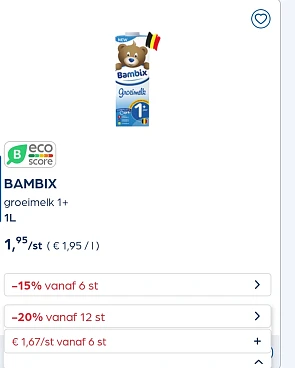Bambix groeimelk 👶🏼 -20% extra