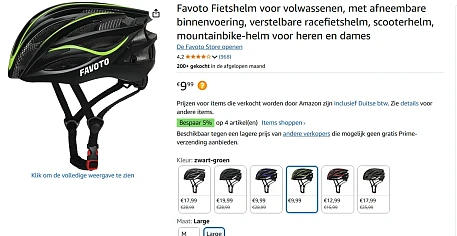 fietshelm bij amazon