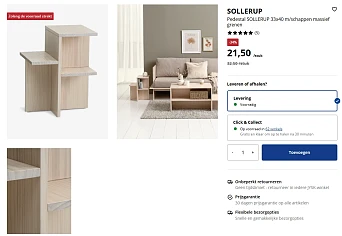 Pedestal SOLLERUP 33x40 voor €21,50 ipv €32,50 bij Jysk