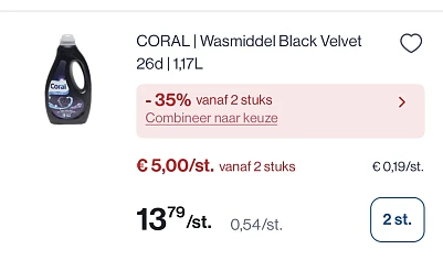Coral wasmiddel Black velvet 26 d