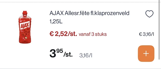 Ajax allesreiniger Fete fl klaprozenveld -33,34%