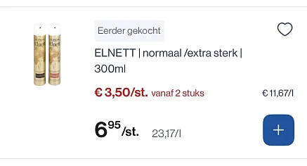 Elnett haarlak veel goedkoper