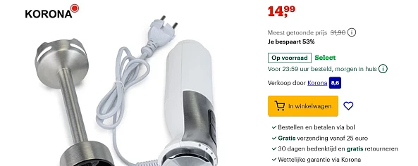 staafmixer bij bol