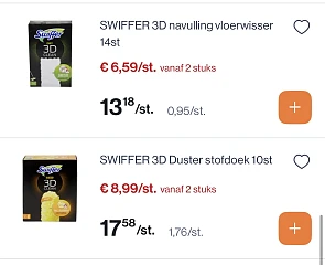 Swiffer 3D stofdoekjes -50%