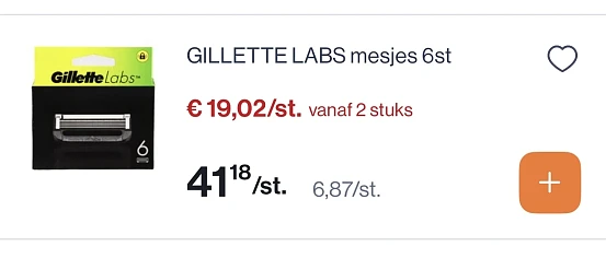 Gillette labs mesjes 6 st -50%