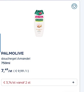 Palmolive douchegel Amandel 750ml
