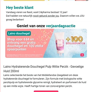 24pharma: gratis douchegel en extra punten