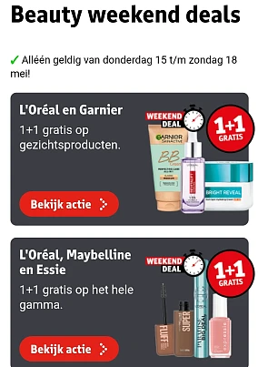 Weekenddeals Kruidvat 1 + 1