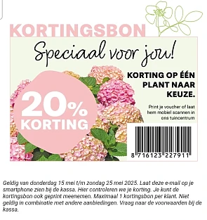 -20% op 1 plant bij Tuincentrum Meijers