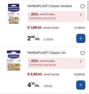 Hansaplast pleisters in promo -25% Xtra-korting