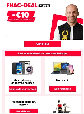 -€10 per €100 bij Fnac ✨ Web Only