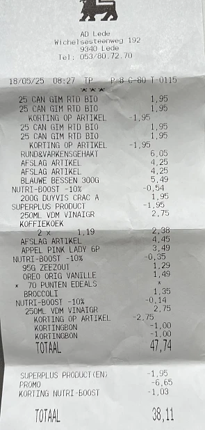 Gimber original blik 25 cl 1+1 gratis bij Delhaize