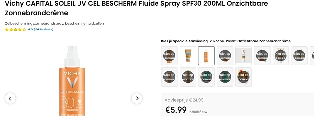 Zonnebrand goedkoop bij Ochama