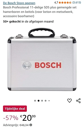 Bosch SDS plus hamerboren- en beitelset -57%