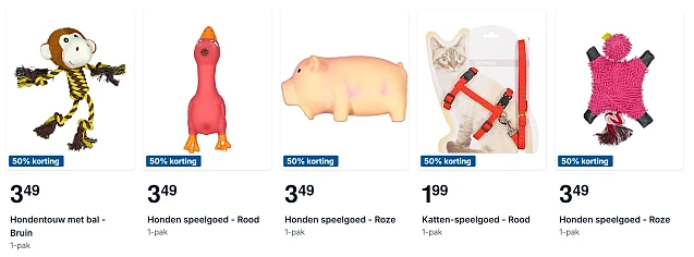 -50% op dierenaccesssoires bij Zeeman