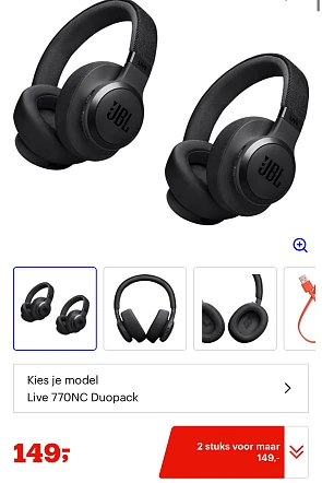 2x jbl koptelefoon