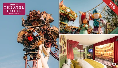 Overnachting voor 4 in het Plopsaland Theater Hotel + ontbijt + 2 dagen entree Plopsaland De Panne