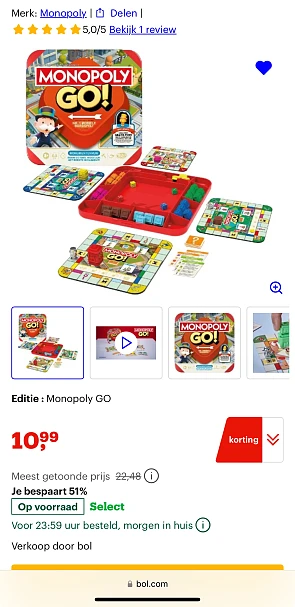 Monopoly Knockout Bordspel of Monopoly Go!