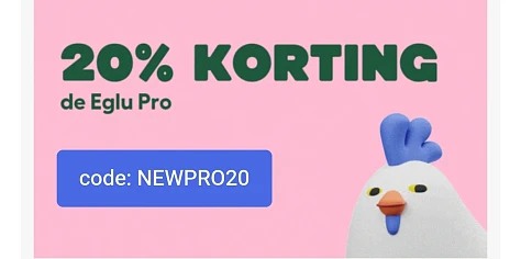 20% korting op de eglu pro