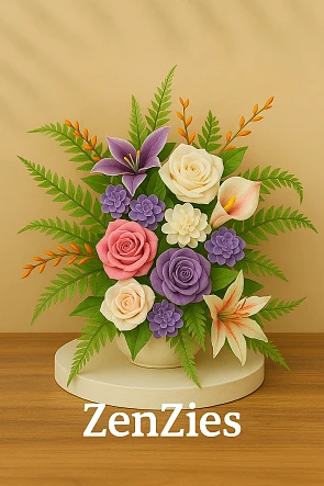 ZenZies boeket " Sunset Bloom " Ecologisch en 25% korting!