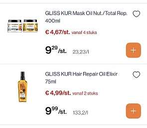 Gliss kür producten -50%