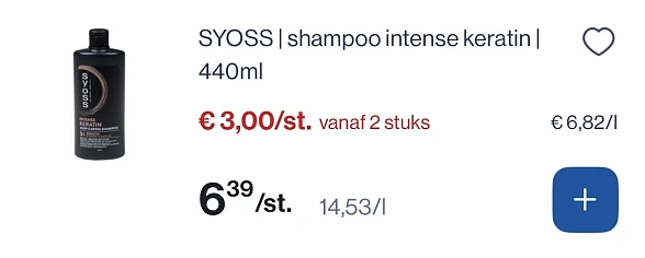 Syoss shampoo goedkoper